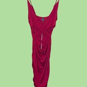 SHEIN Red Criss Cross Dress